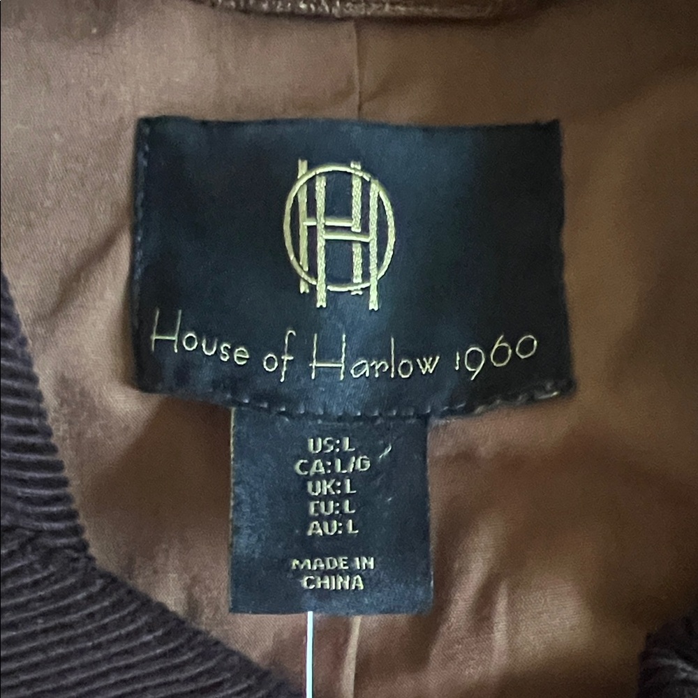House of Harlow 1960 Canvas Utility Jacket Brown L (NWOT) - Picture 6 of 11